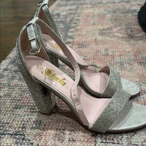 Shein Silver Strappy Heels